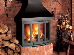 Dovre 2400 woodburning & multi-fuel fireplace